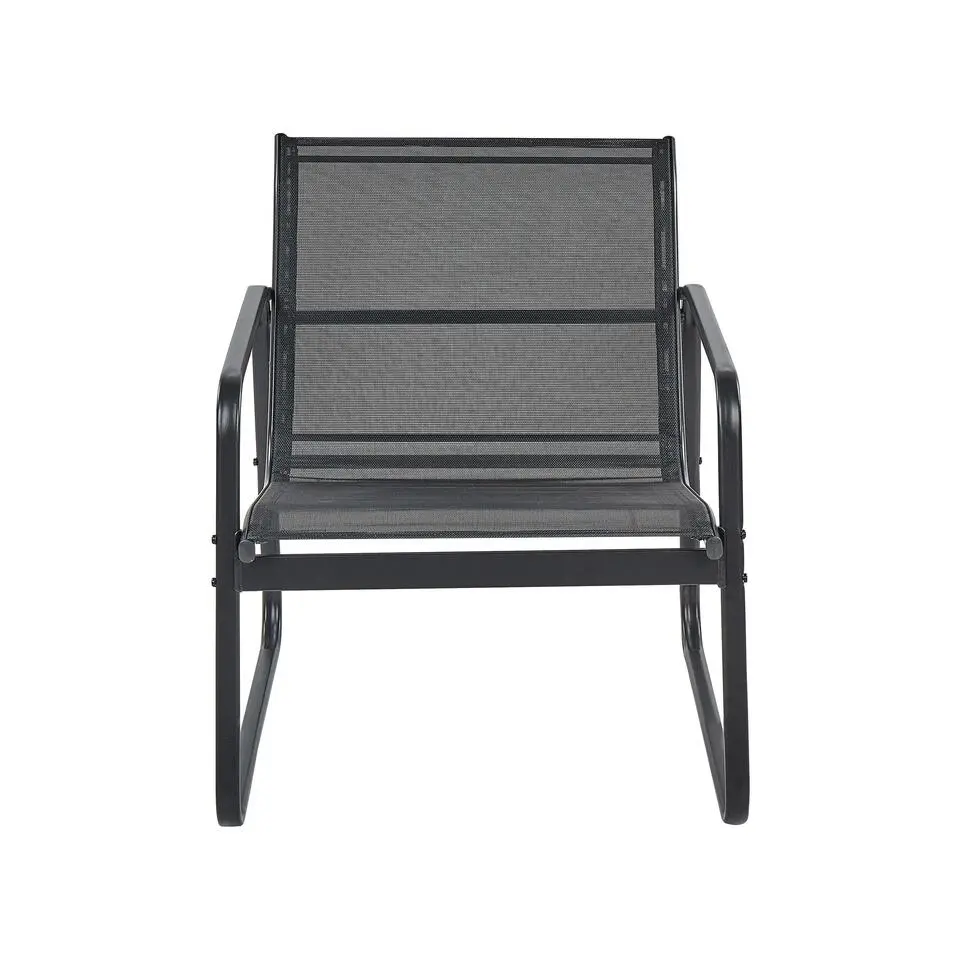BARREA - Loungeset 4-zits - Zwart - Metaal