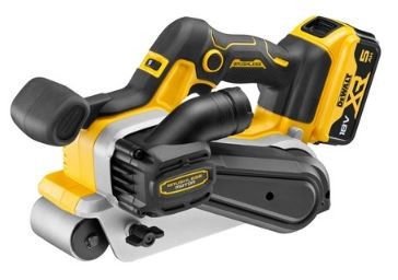DeWALT - 18V XR Brushless cordless belt sander 75mm in TSTAK VI case (2X 5.0AH battery and charger)