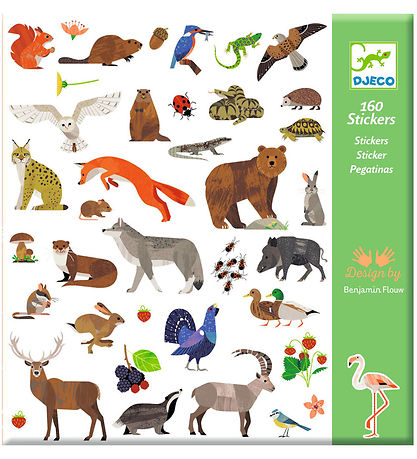 Djeco Stickers - 160 st. - Fauna