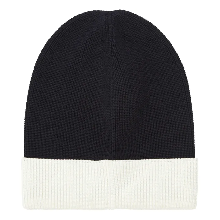 Moncler Bonnet Logo en Tricot | Bleu nuit