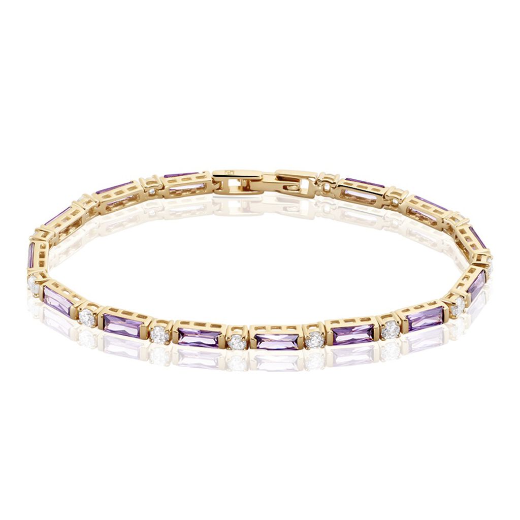 Bracelet Luteciaae Plaqué Or Jaune Oxyde De Zirconium