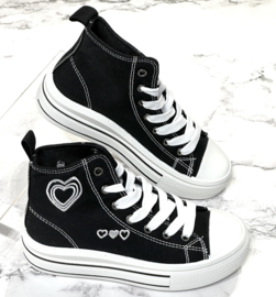 Hearts sneakers - Zwart