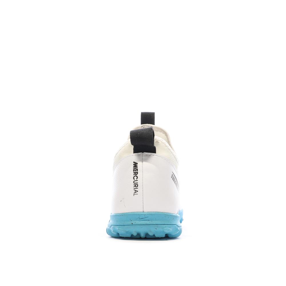Nike Chaussures de Football Blanc/Bleu Junior Nike Zoom Vapor 15 Academy TF