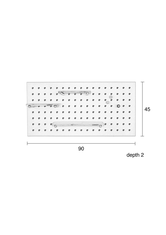 Zuiver Pegboard Bundy wanddecoratie  wit