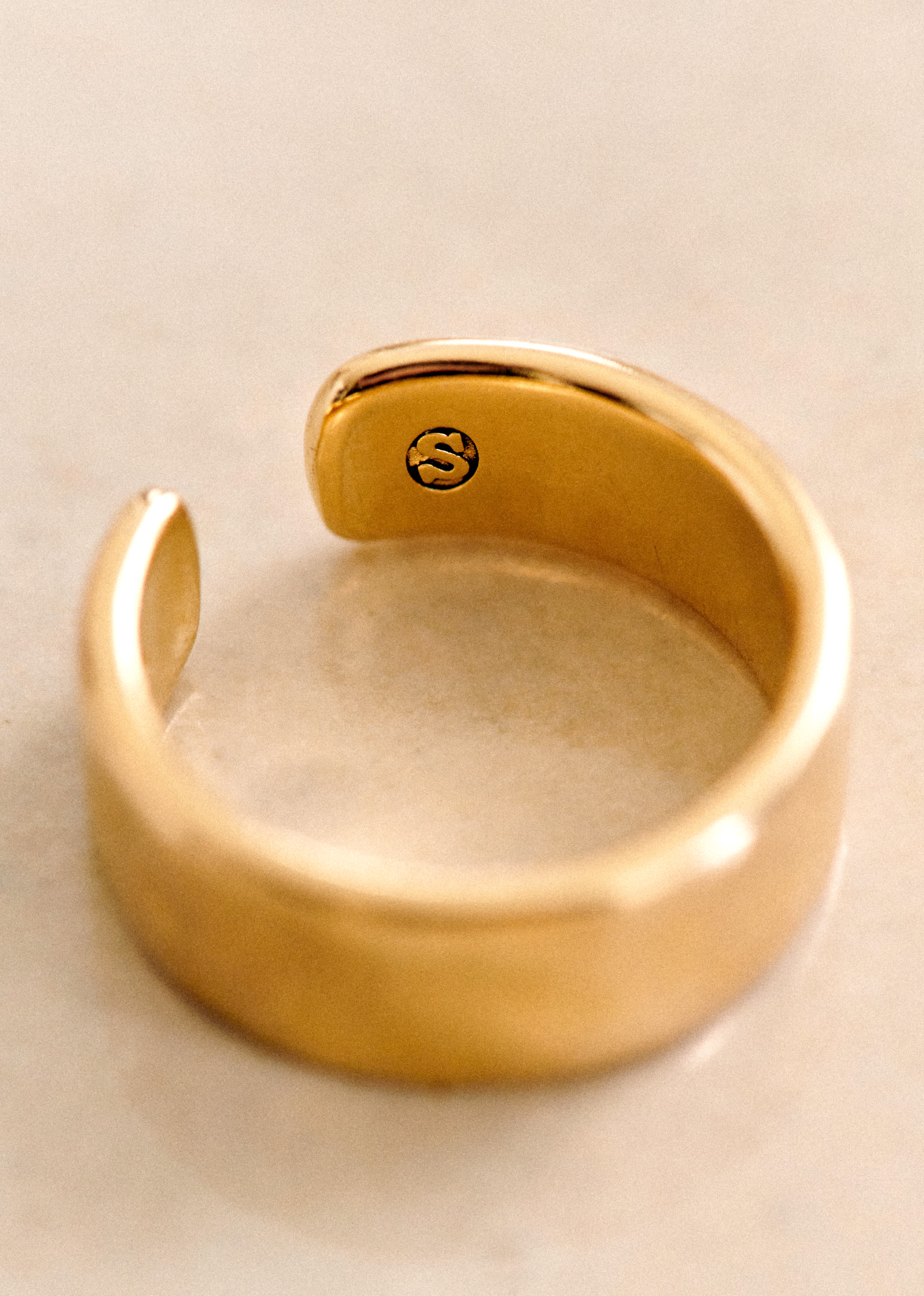 Bague large Arthur - Doré - E-SHOP/BIJOUX Bracelets & Bagues 5905863