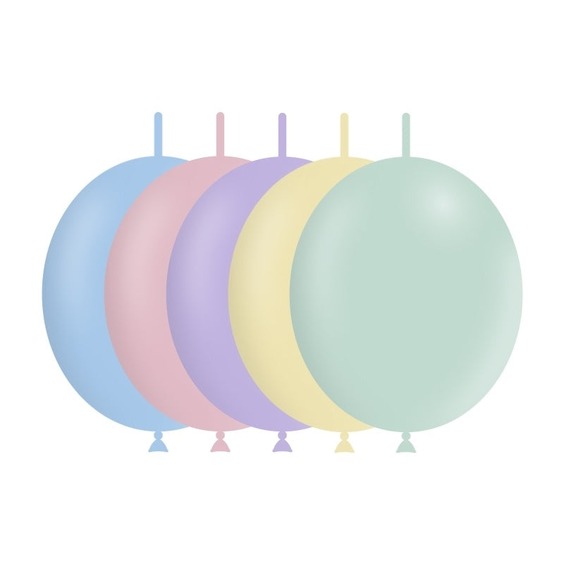 Gekleurde Knoopballonnen Pastel 30cm 50st