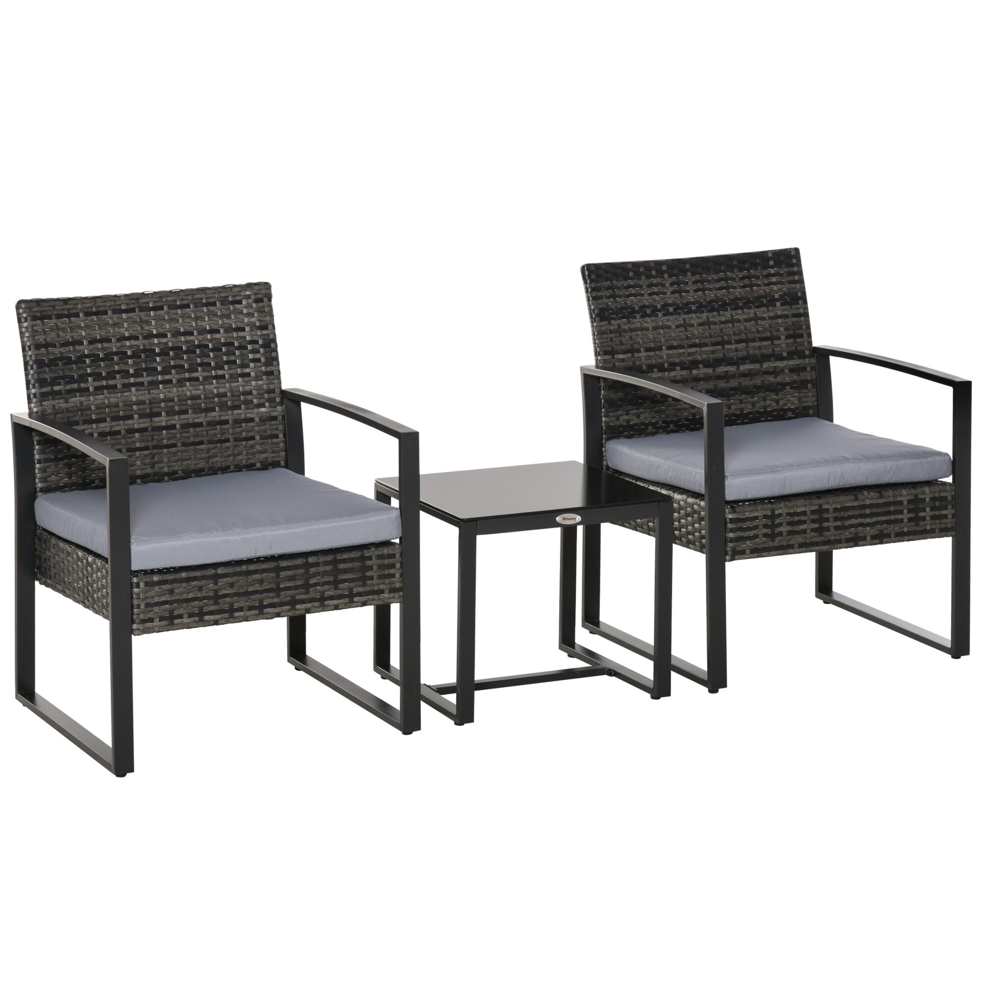 Outsunny Polyrattan Sitzgruppe als 5-tlg. Set