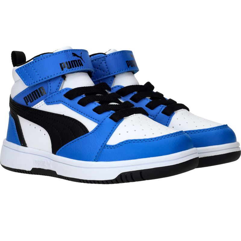 Puma Rebound V6 Mid Sneakers Blauw Jongens