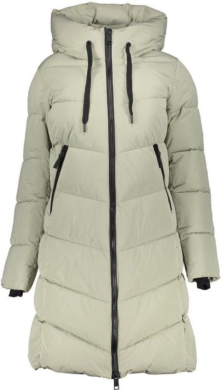 Geisha - Jas Lang - Groen - Dames - Donsjack met Capuchon