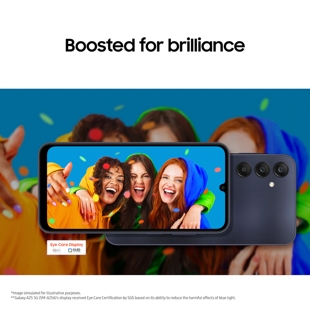 Samsung Galaxy A25 5G smarttelefon 6/128GB (sort)