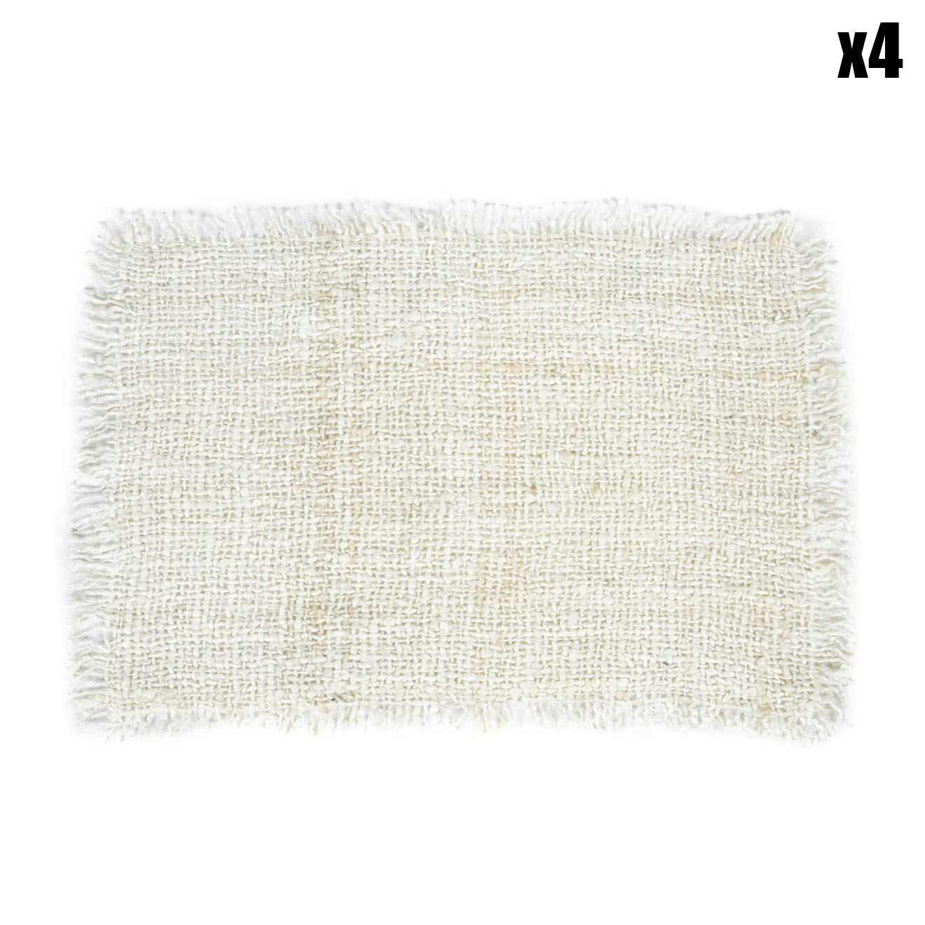 Bazar Bizar 4 Sets de table Oh My Gee crème - 50x35 cm