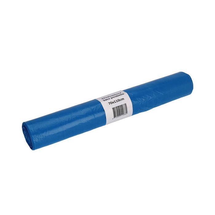 200st Afvalzakken Gerecycled LDPE Blauw 70x110cm 10 rollen per doos, 20 zakken op 1 rol - T45 120 Liter (8720598441444)