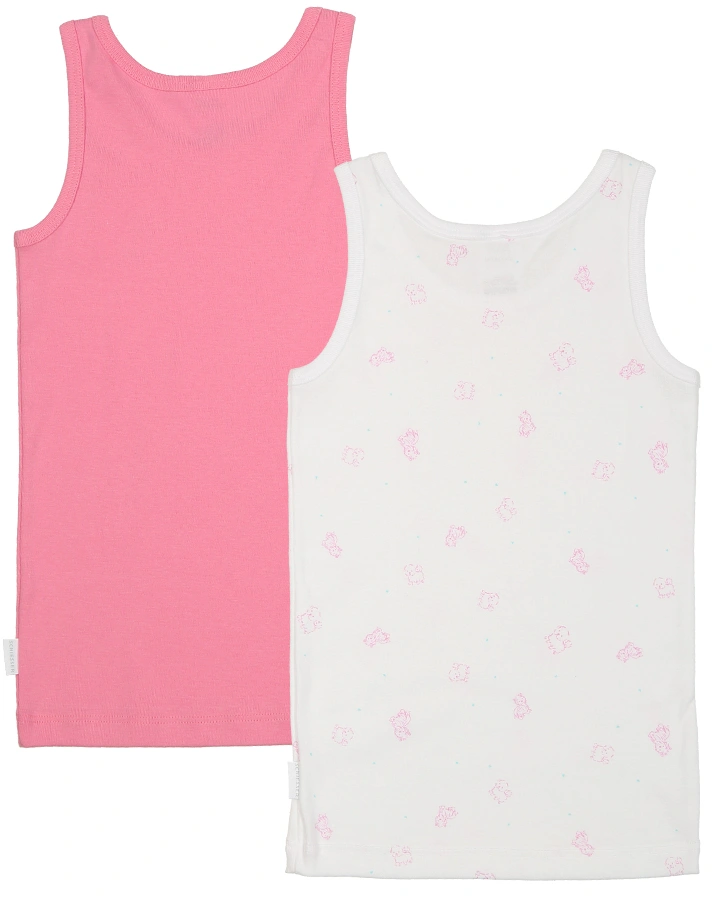 Unterhemd CLASSICS – HUND 2er Pack in pink/weiß