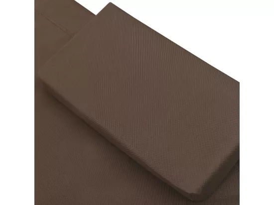 Chaise longue d'extérieur Tissu Marron