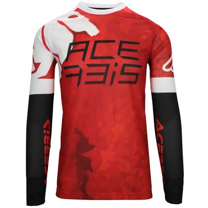 Maillot cross Acerbis J-WINDY VENT WATERMARK - Rouge / Blanc