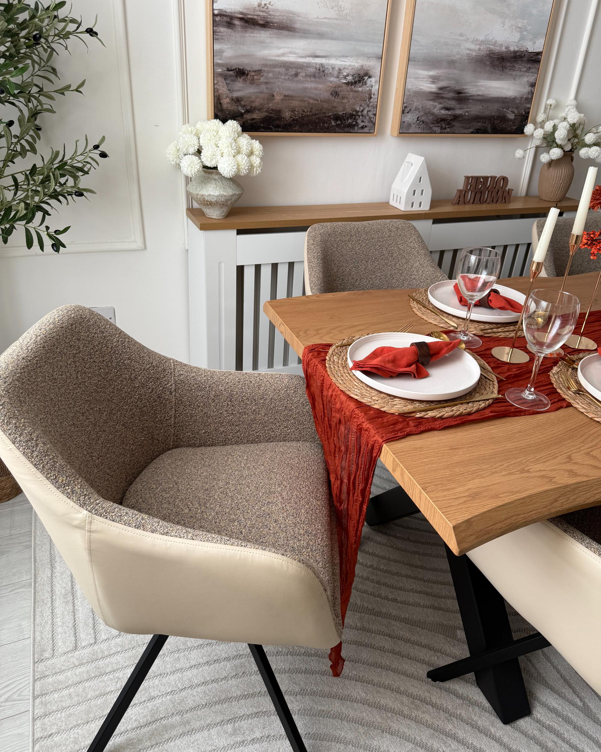 Set van 2 eetkamerstoelen LITHIA Taupe