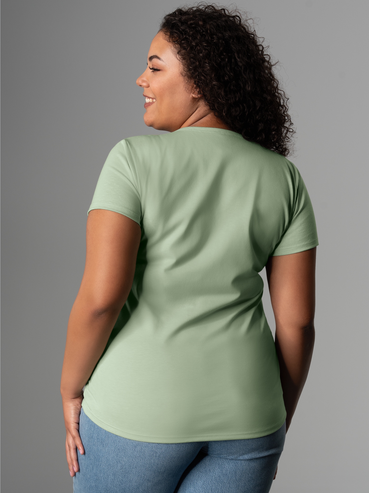 T-Shirt Glitzer-Hirsch Green tea