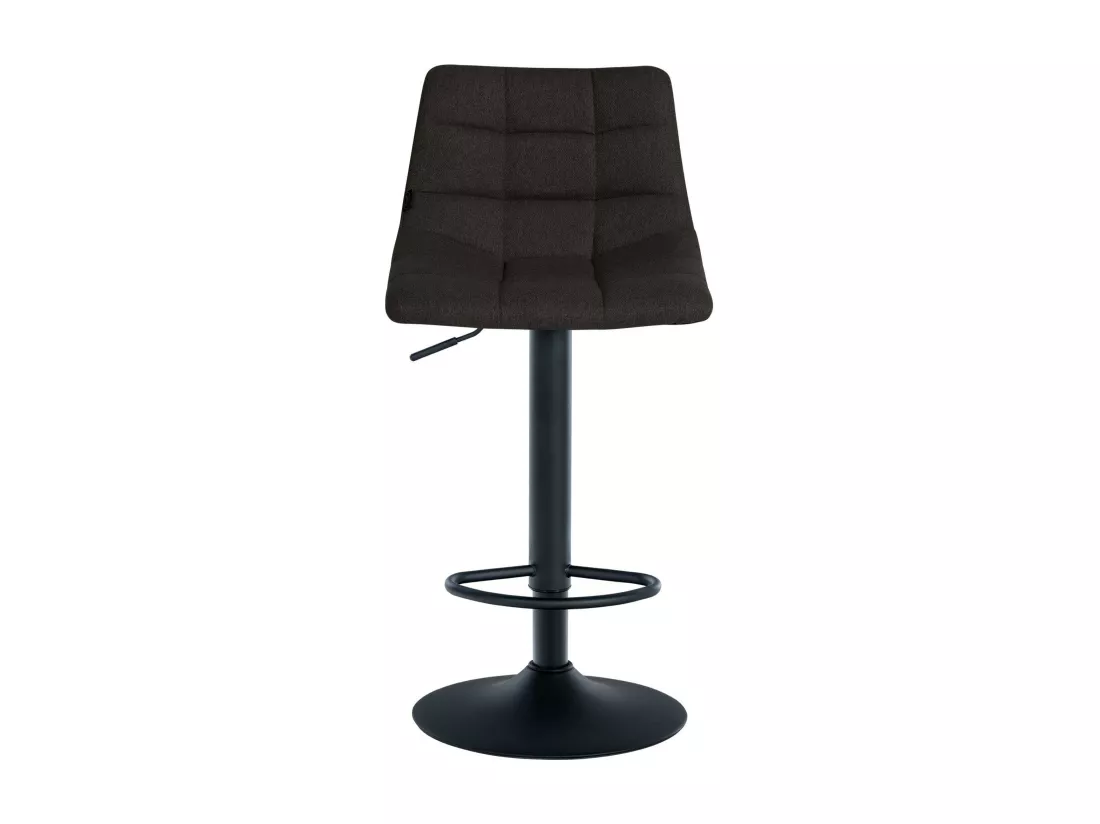 Lot de 2 Tabouret de bar - Tissu & Métal - Noir - Jerry