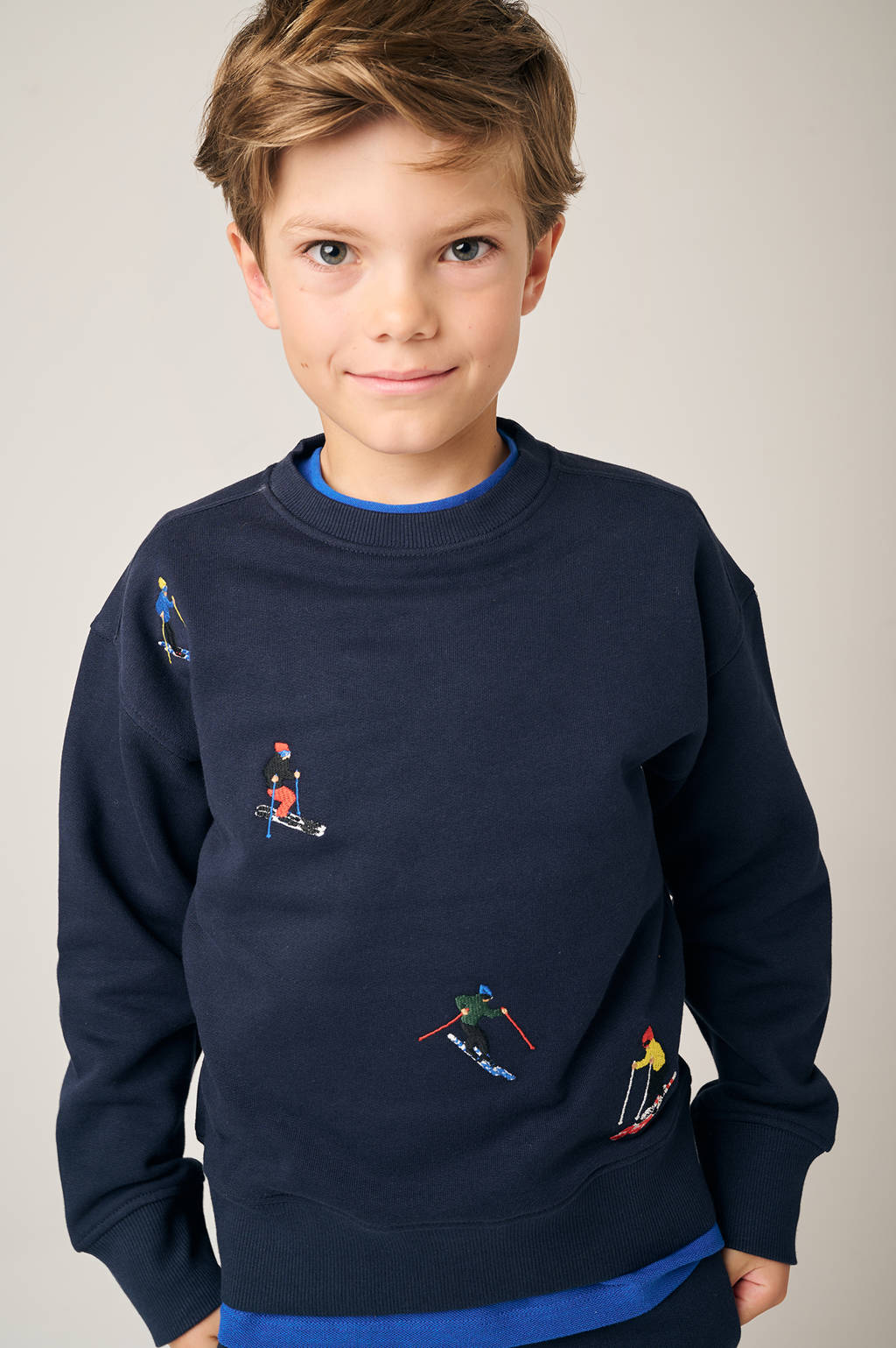Tumble 'n Dry sweater Tirol donkerblauw