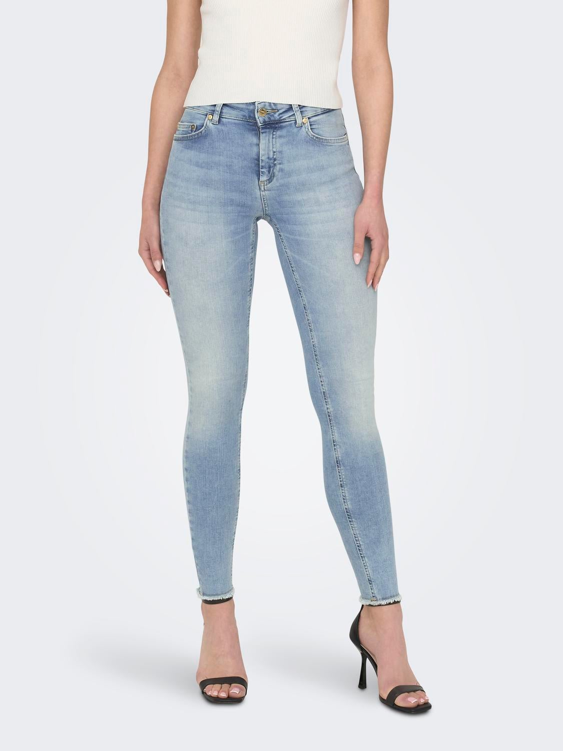 ONLBLUSH Mittlere Taille Skinny Fit Jeans Light Blue Denim