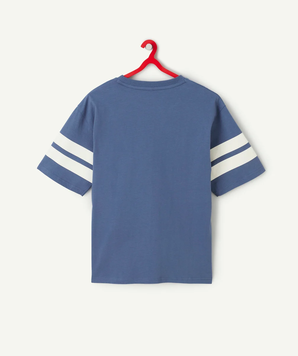 t-shirt manches courtes garçon en coton bio thème campus