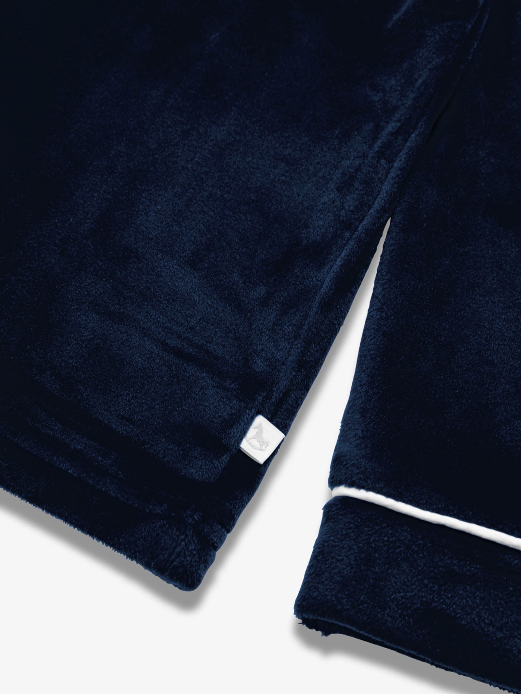 Blauw - The Little Tailor Luxe kerstpyjama voor kinderen van zacht aanvoelend velours