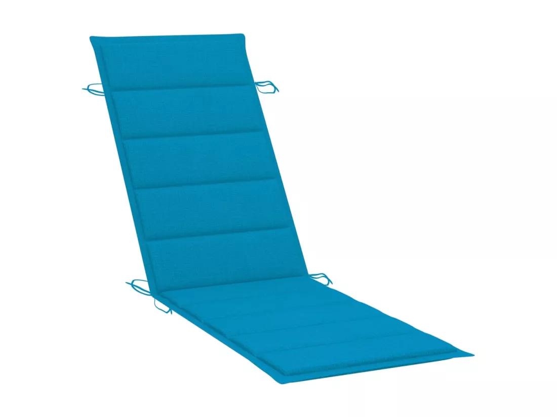 Chaises longues lot de 2 avec coussins Bois d'acacia solide