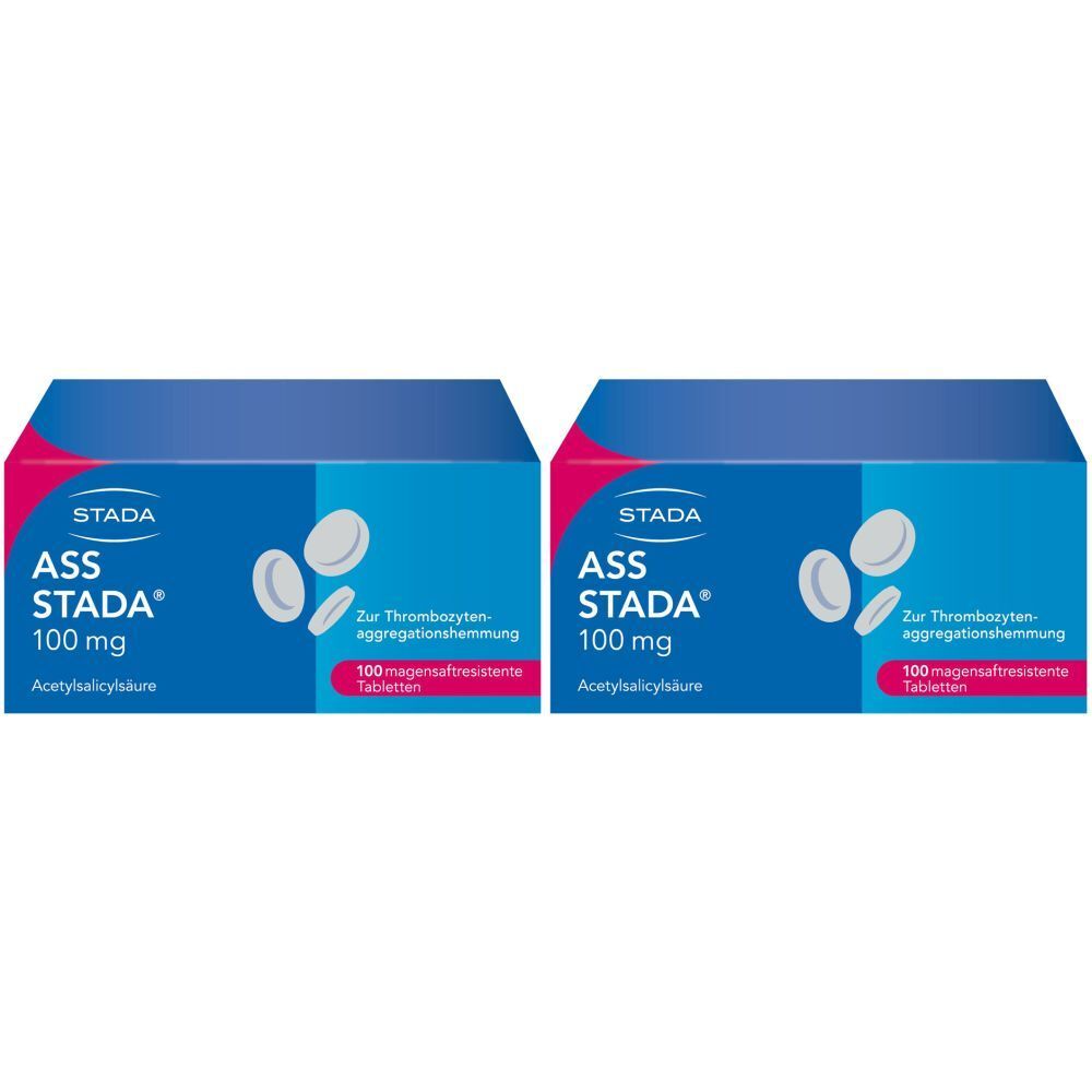 ASS STADA® 100 mg magensaftresistente Tabletten zur Vorbeugung von Herzinfarkt und Schlaganfall bei vorbelasteten Patienten magenfreundliche Formulierung