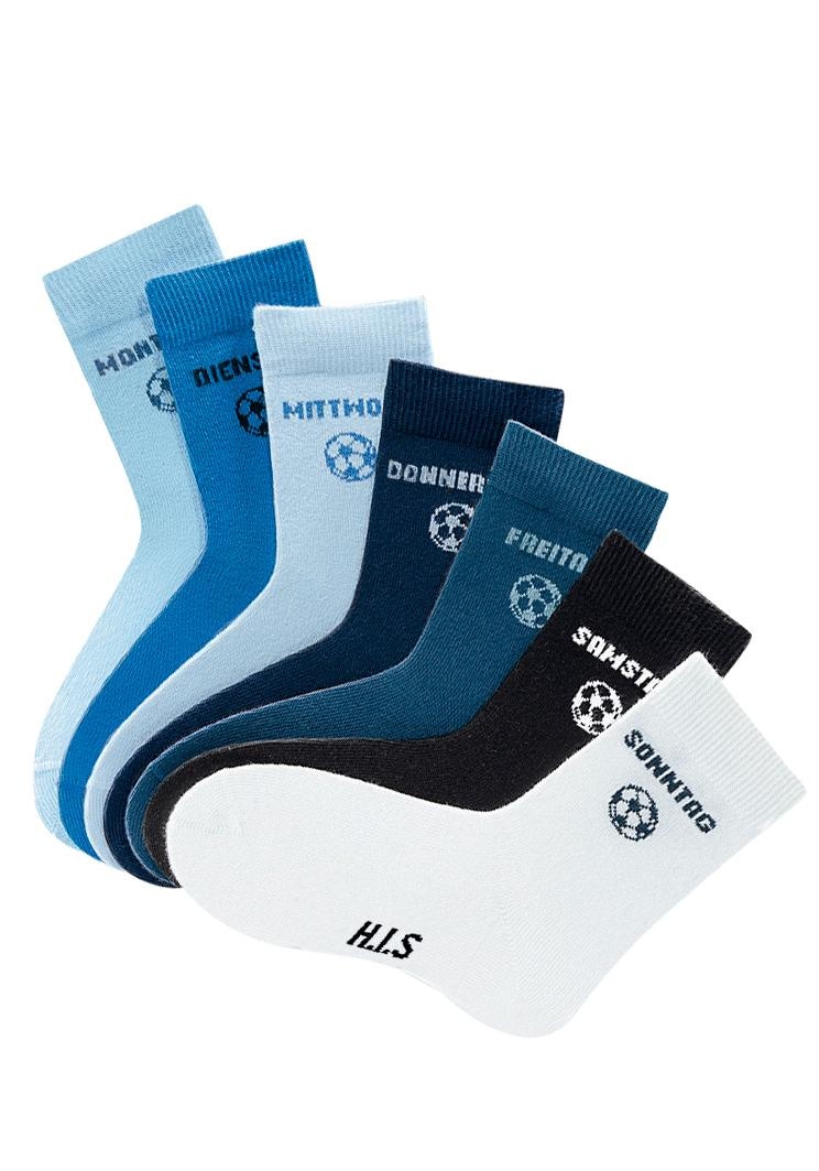 H.I.S Socken Packung, 7 Stk. tlg. für Kinder mit Fussballmotiv