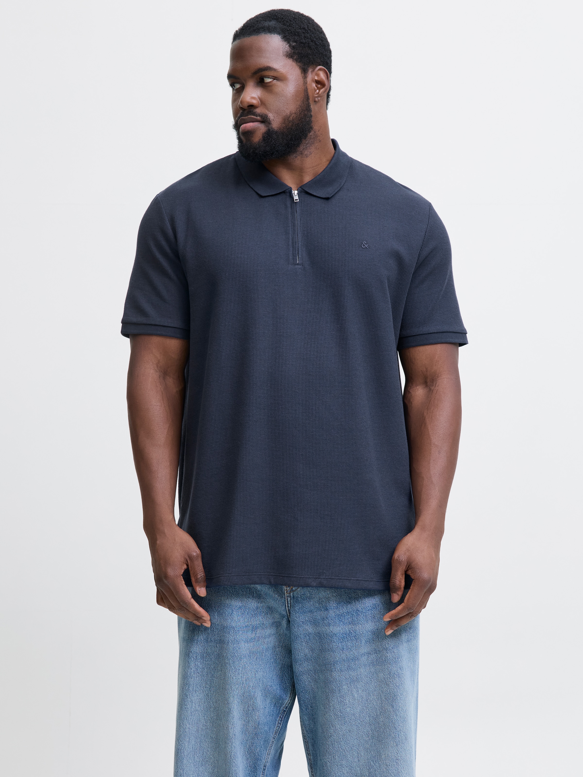 Jack & Jones PlusSize Poloshirt »JJEAUSTIN ZIP POLO SS NOOS PLS«