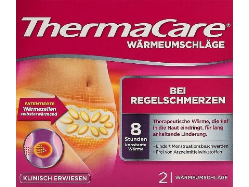 ThermaCare Regelschmerzen Patch 2 Stück Wärmeauflage entspannt verkrampfte Muskeln und lindert Unterleibsschmerzen