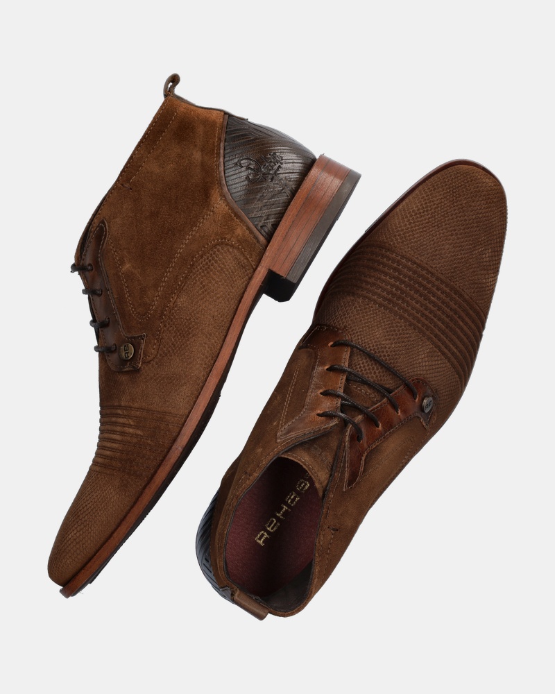 Rehab Grand Suede Hoge nette schoenen  - cognac
