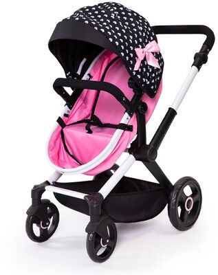 Bayer Design Xeo Dukkevogn, Svart/Rosa