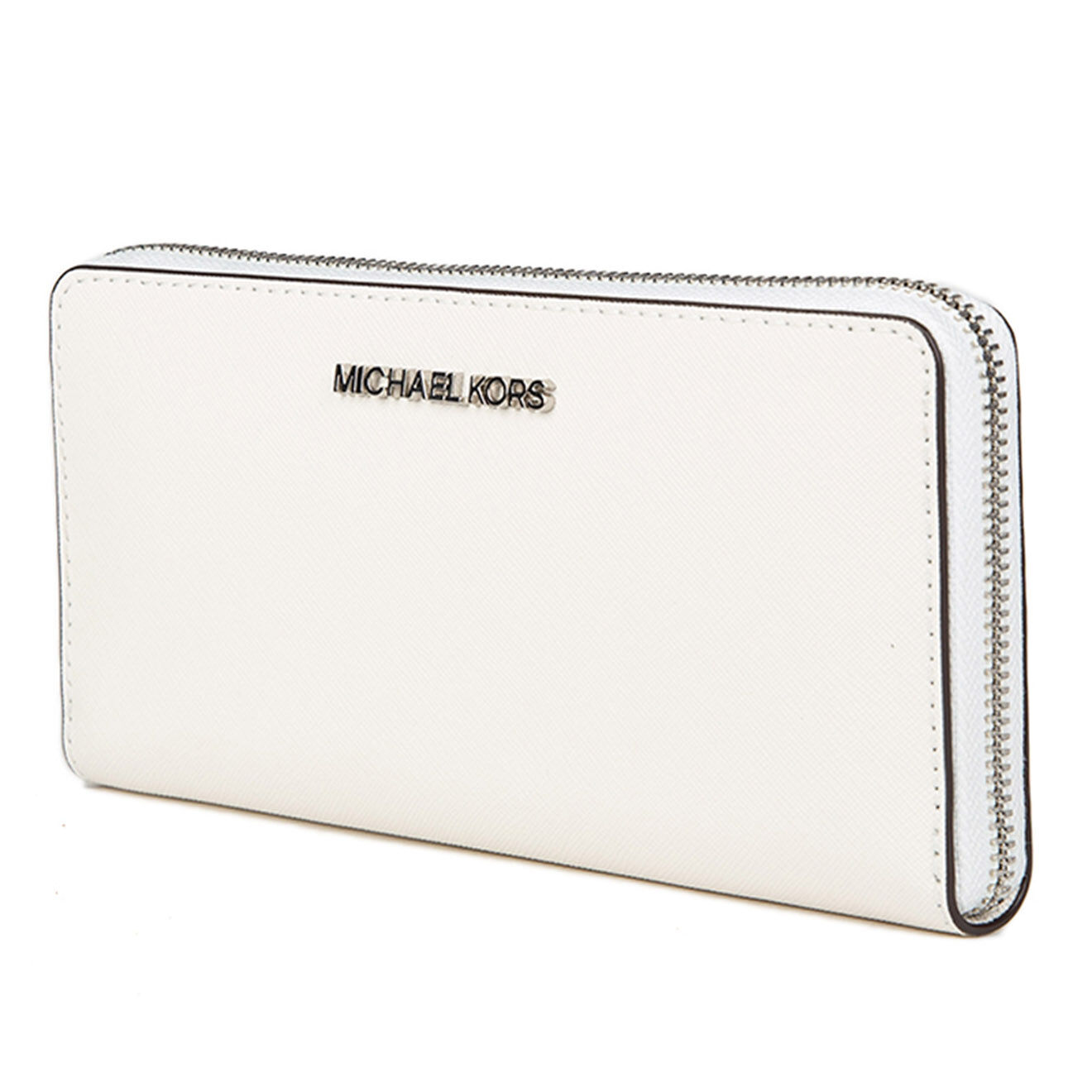Michael Kors Compagnon en Cuir Jet Set Travel blanc - 10x20.5x2.5 cm