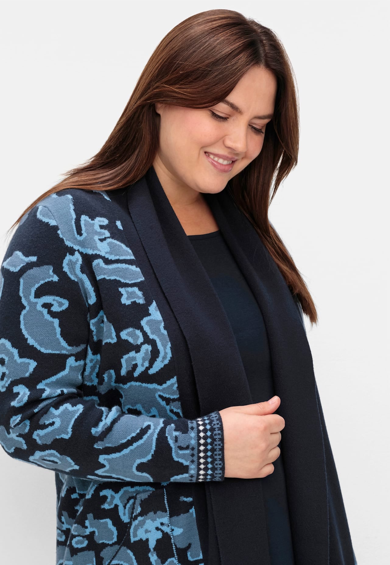 Sheego Longstrickjacke