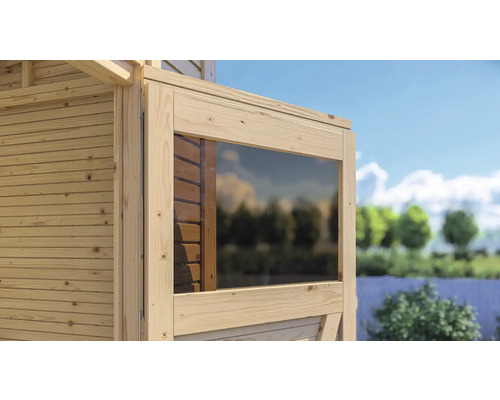 Bertilo Fineline Rhombus Profile Modern 3 Plus Tuinhuis incl. lessenaarsdak 418 x 232 cm Naturel