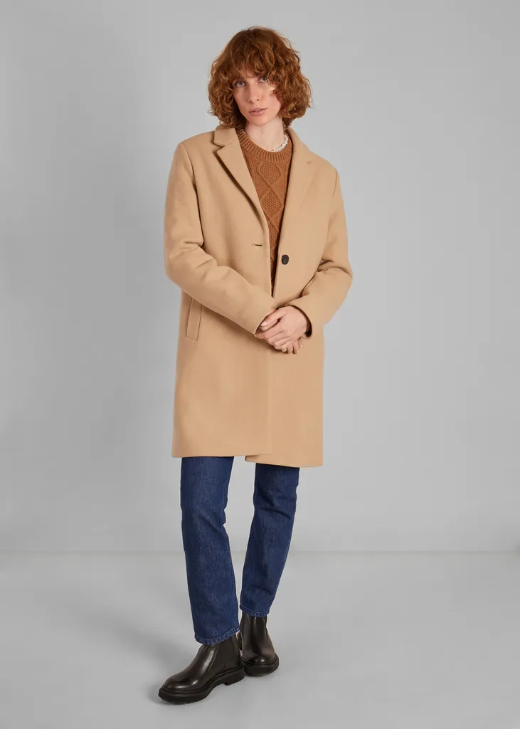 Manteau droit en laine vierge fabriqué en France L'Exception Paris
