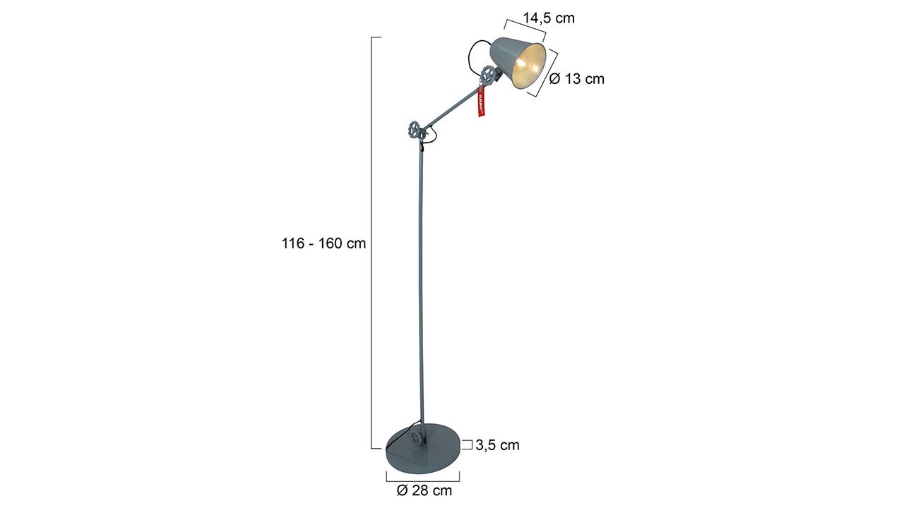 Vloerlamp 1325G Dolphin B17.5 x D32.5 cm