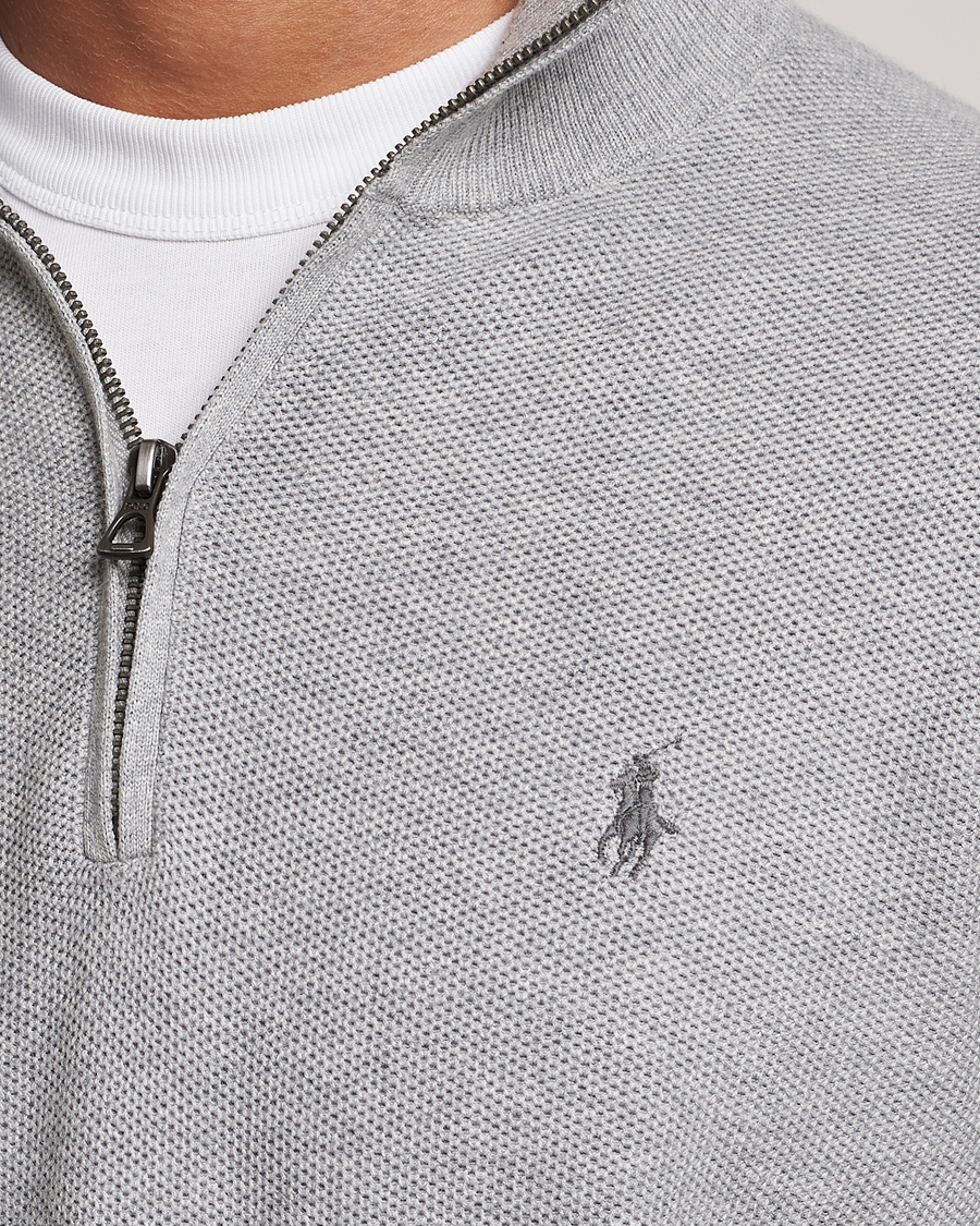 Polo Ralph Lauren Textured Half Zip Andover Heather