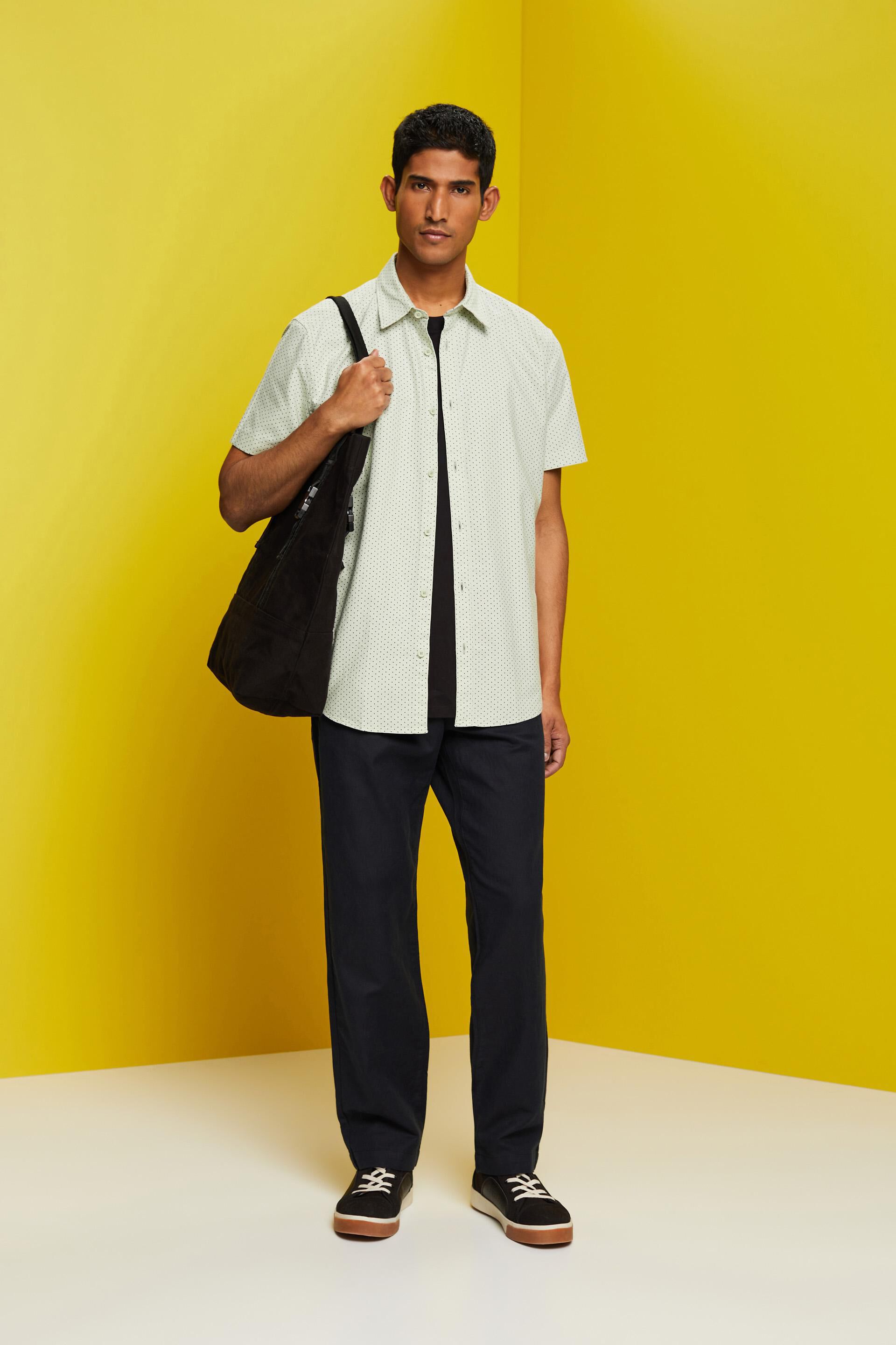 Chemise imprimée à col boutonné