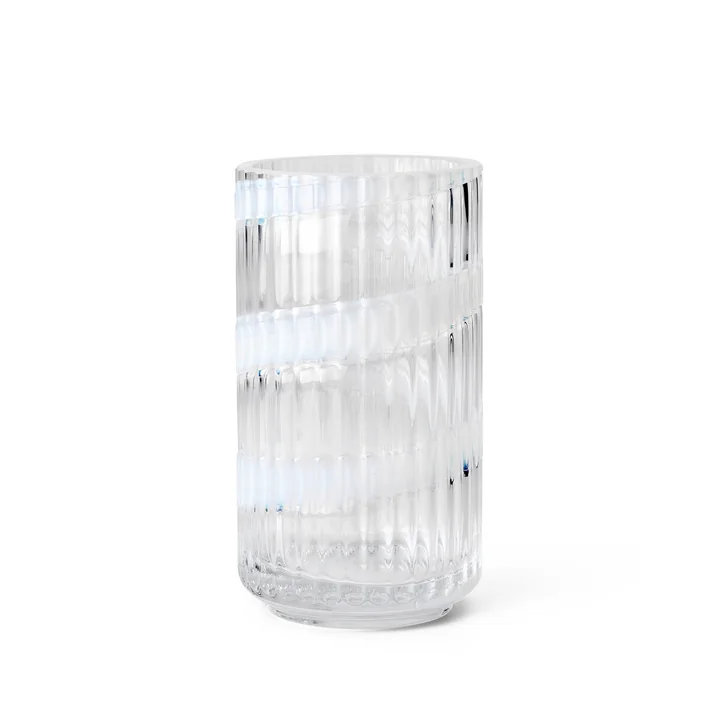 Lyngby Porcelæn - Lyngby Glasvase, swirl, H 15,5 cm, transparent