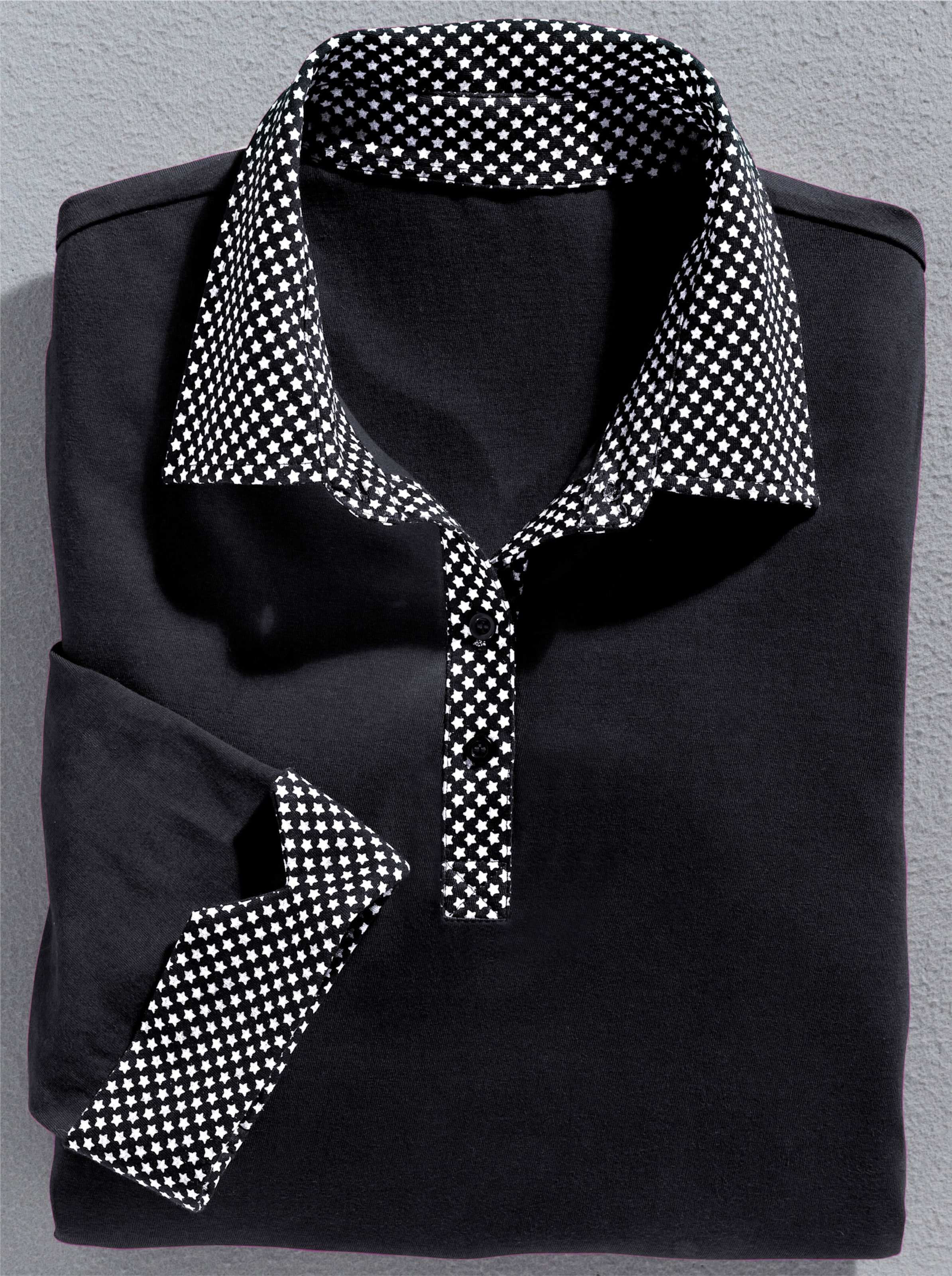 Poloshirt in schwarz