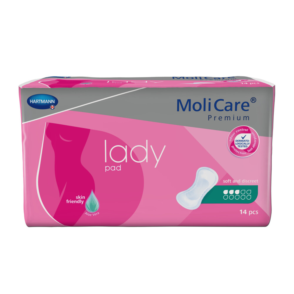 4x Molicare Premium Lady Pad 3 Druppels 504 ml Aborptie14 stuks