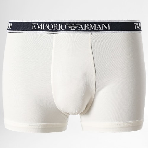 Lot De 3 Boxers 111357 Blanc Bleu Marine Bleu Clair