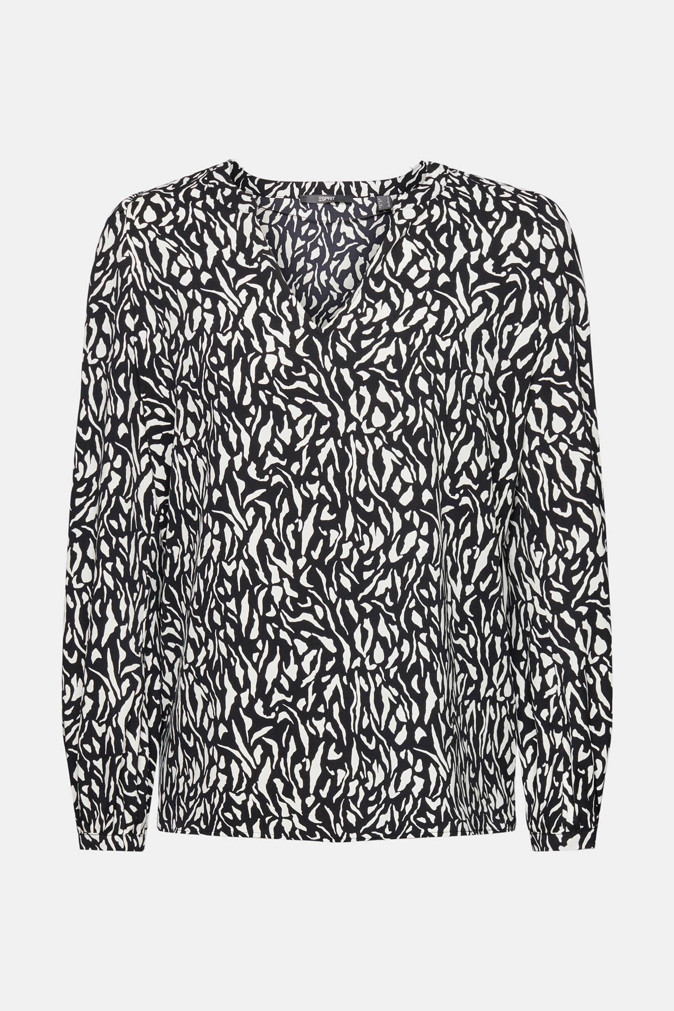 Blusa de corte reto com estampa por toda a peça - Estampa branca