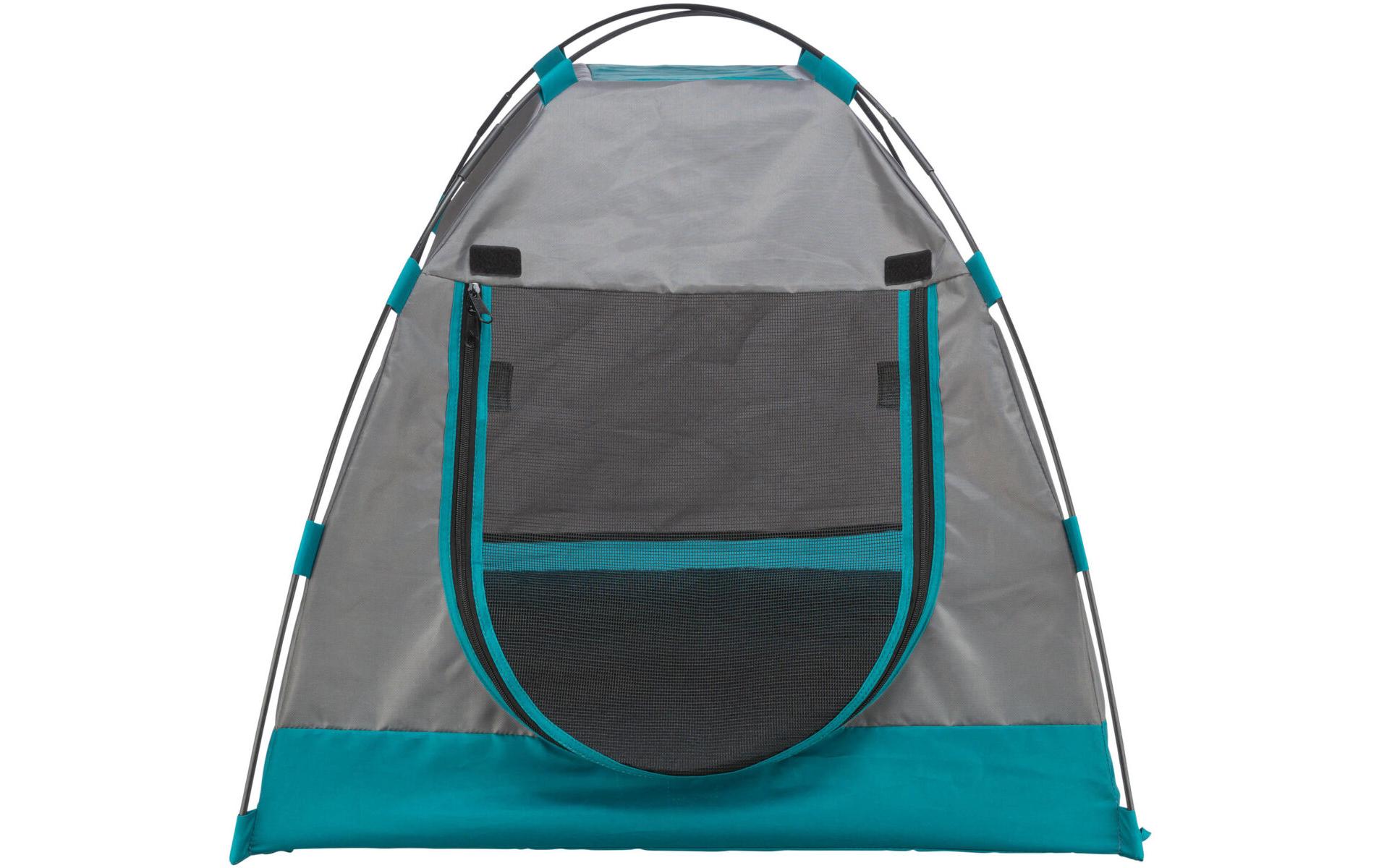 Zelt für Hunde, 80 × 63 × 65 cm, Dunkelgrau/PetrolHunde-Camp