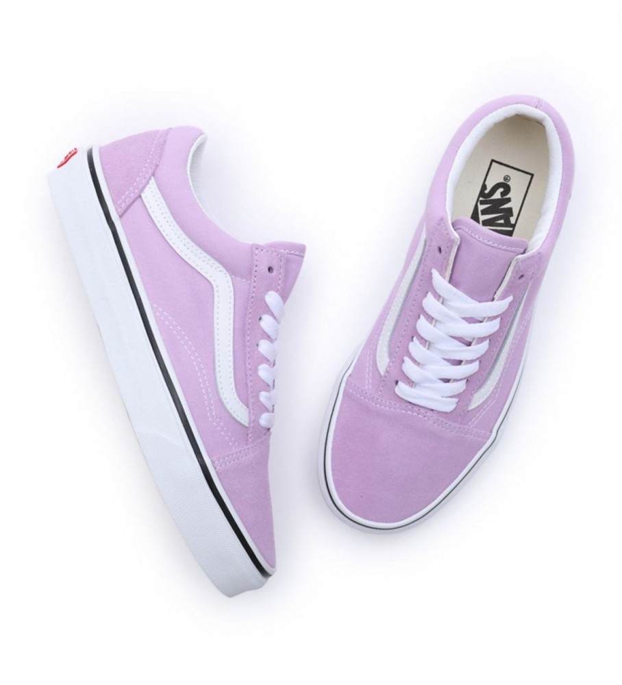 Tênis Vans Old Skool de couro rosa