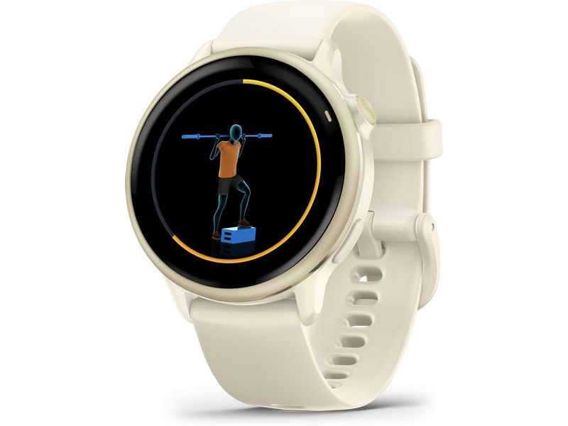 GARMIN GPS-Sportuhr Vivoactive 6 Weiss Sportuhr