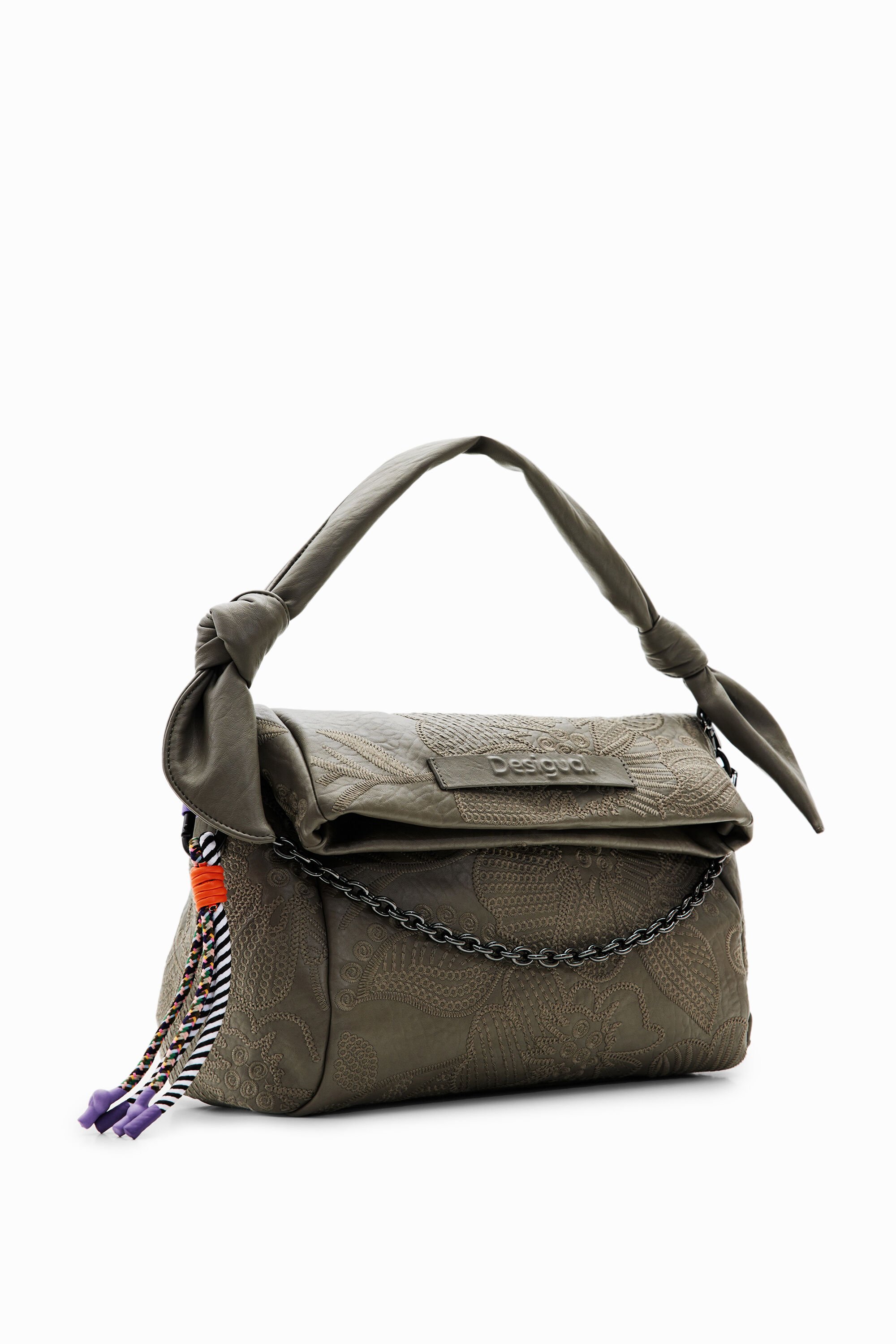 Sac moyen broderie fleurs