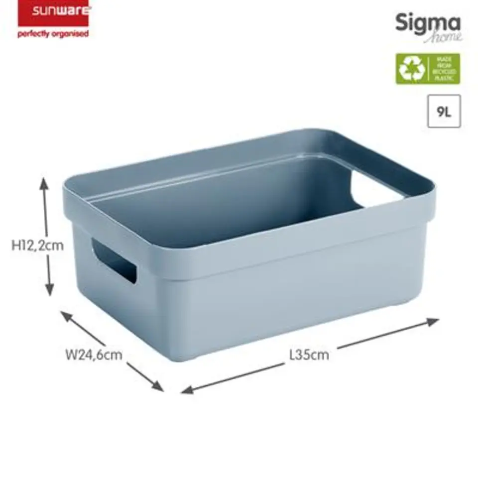 Sigma home opbergbox 9L blauw